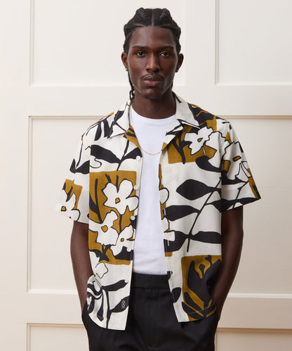 Todd Snyder Cropped Silk-Cotton Camp Collar Shirt - White