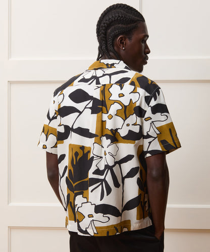 Todd Snyder Cropped Silk-Cotton Camp Collar Shirt - White