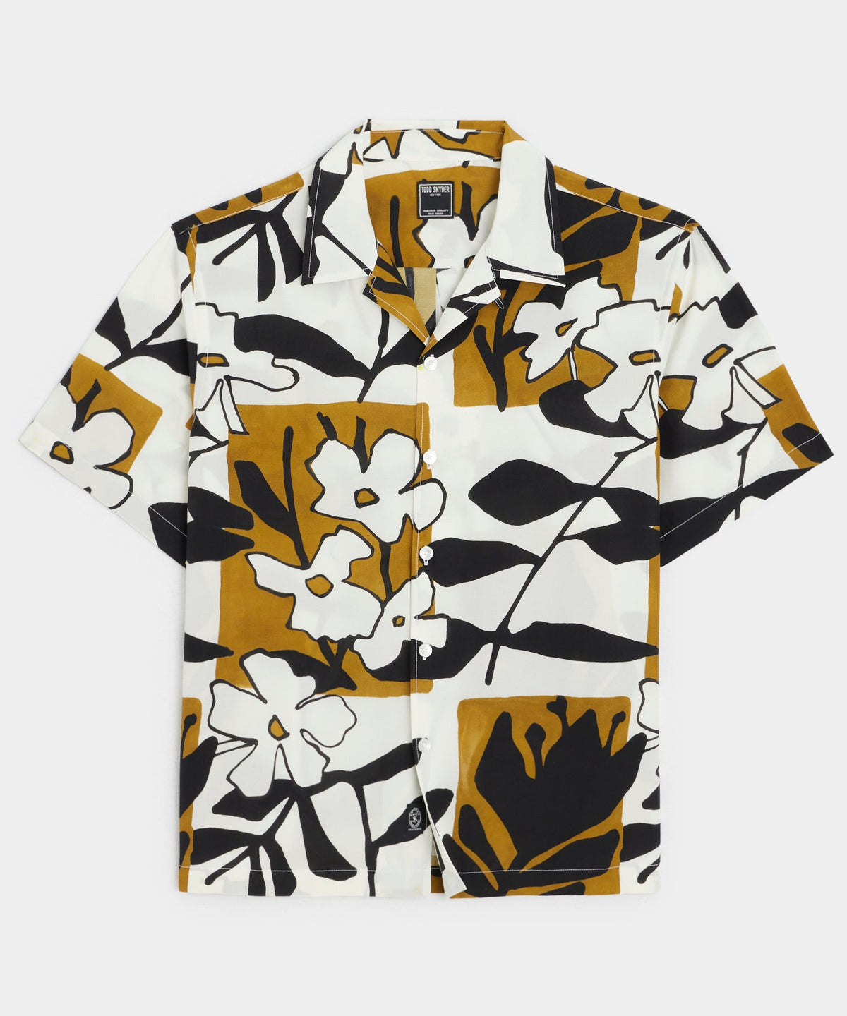Todd Snyder Cropped Silk-Cotton Camp Collar Shirt - White