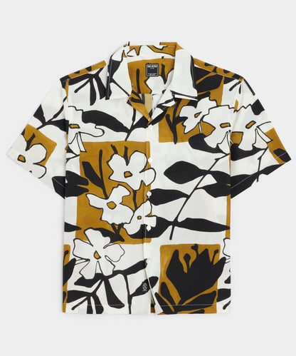 Todd Snyder Cropped Silk-Cotton Camp Collar Shirt - White