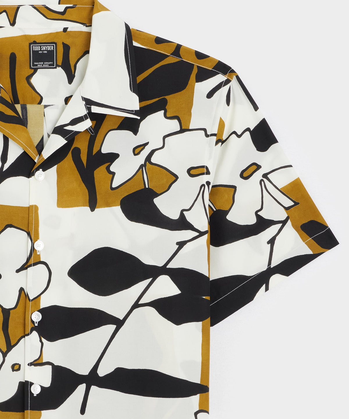 Todd Snyder Cropped Silk-Cotton Camp Collar Shirt - White