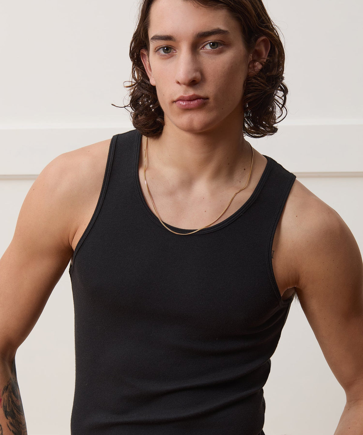 Todd Snyder Slim Ribbed Tank - Black