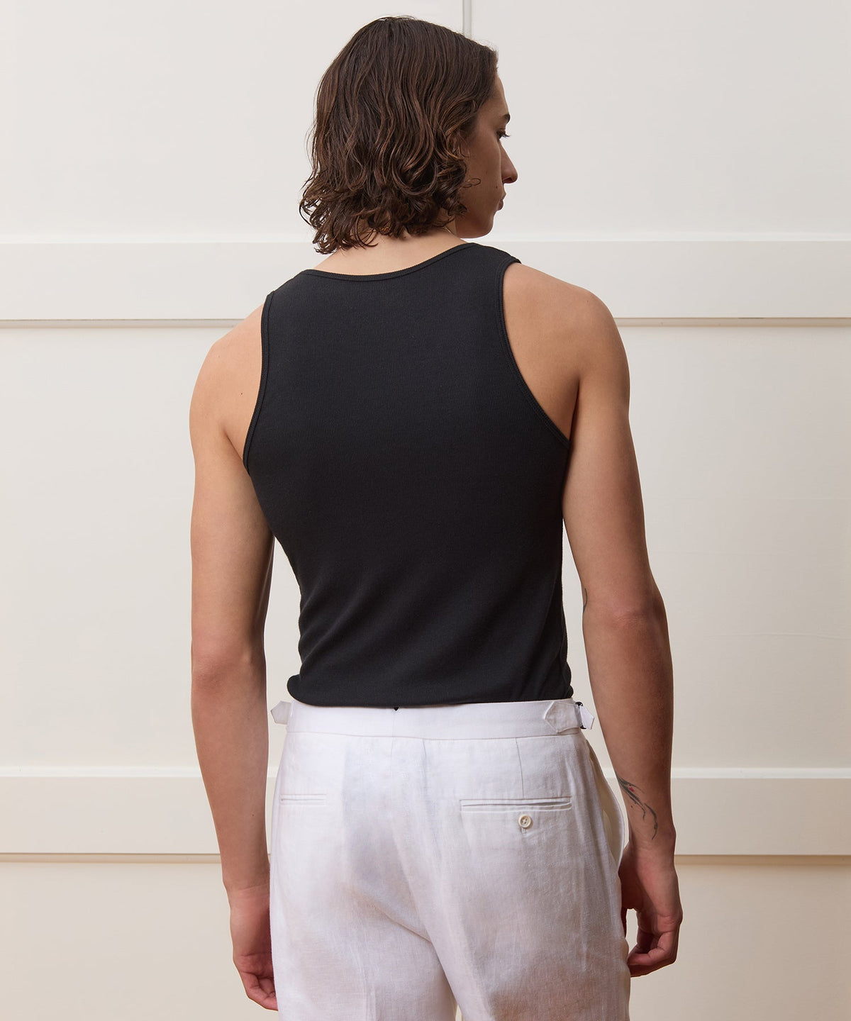 Todd Snyder Slim Ribbed Tank - Black