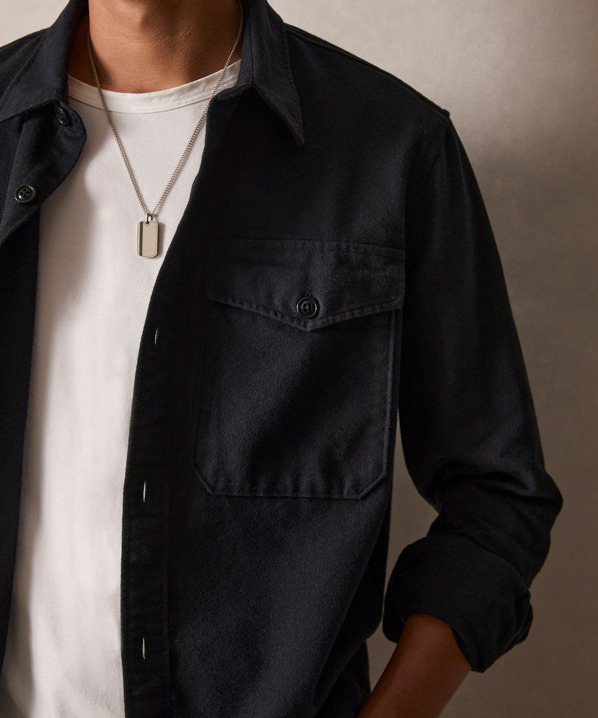 Todd Snyder Chamois Shirt - Black