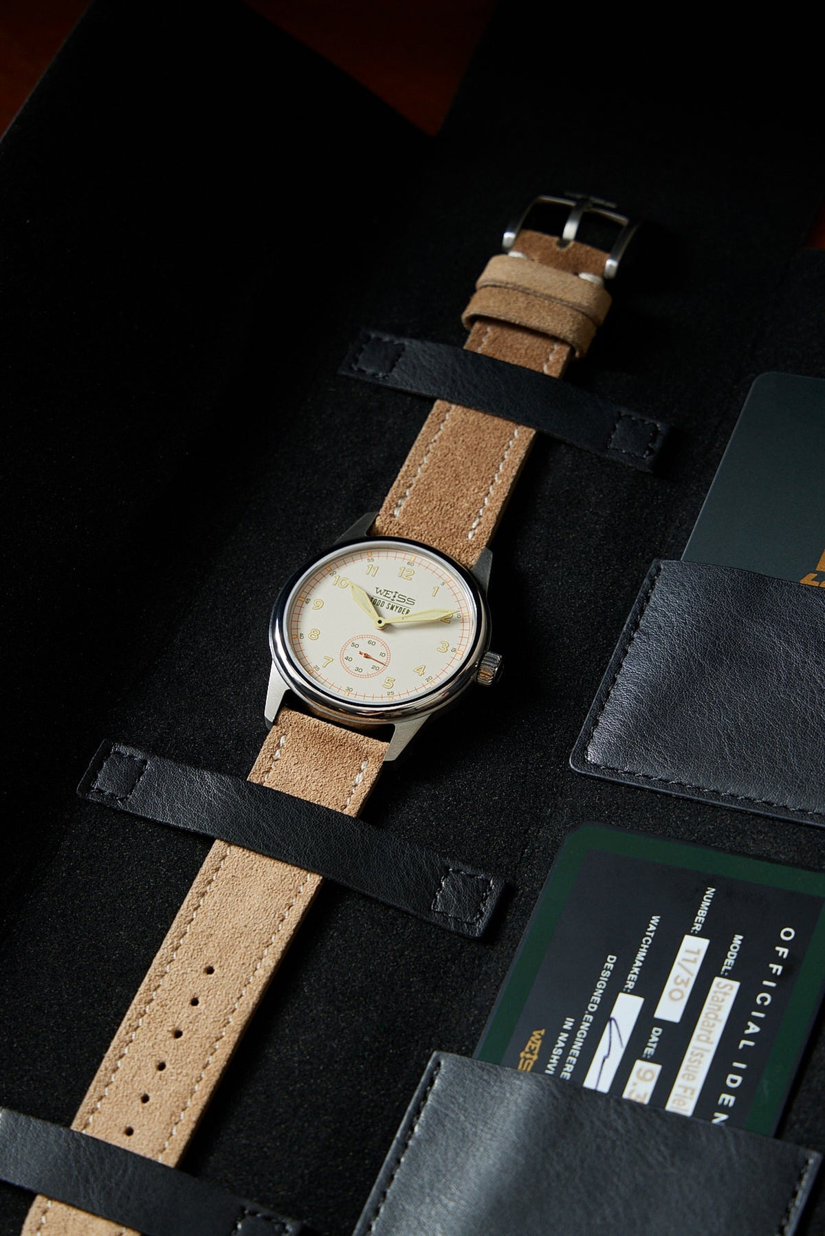Todd Snyder Todd Snyder x Weiss Watch Company 38MM Standard Issue Watch - Tan