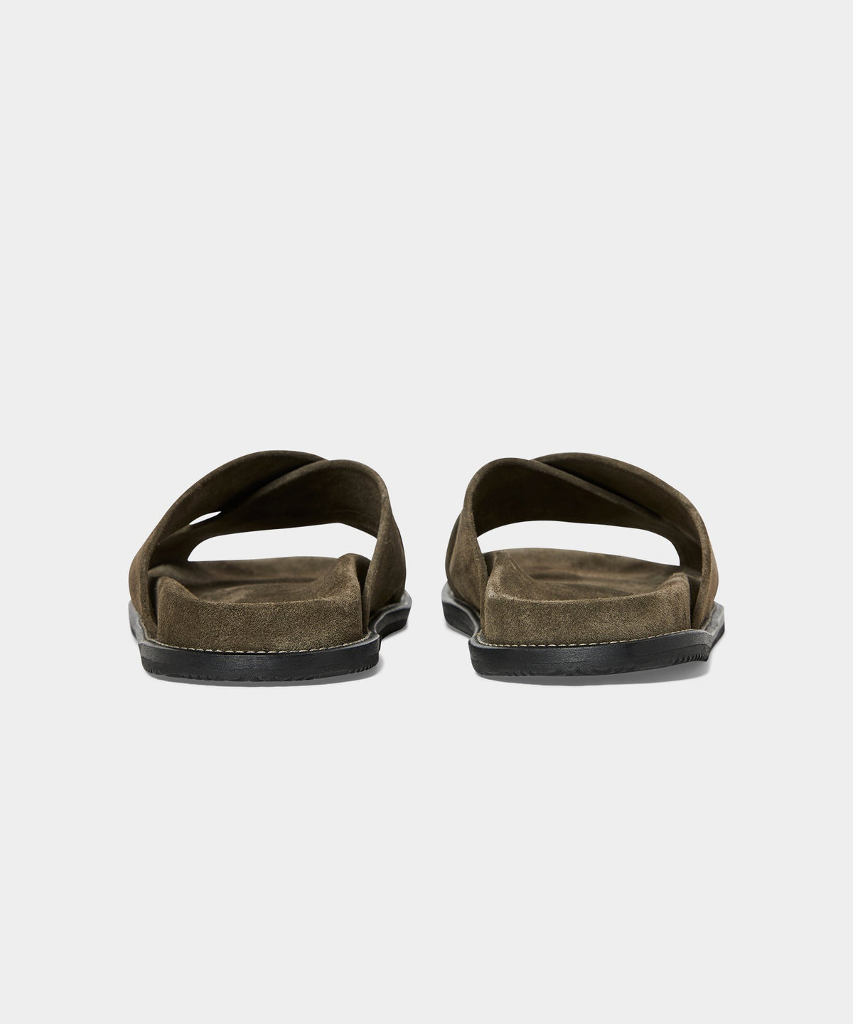 Todd Snyder Nomad Suede Crossover Sandal - Olive