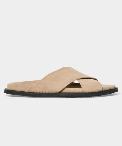 Todd Snyder Nomad Suede Crossover Sandal - Sand