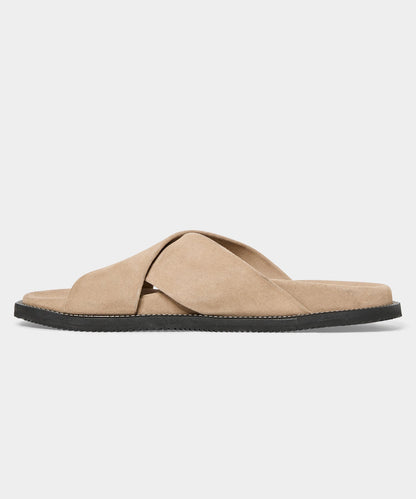 Todd Snyder Nomad Suede Crossover Sandal - Sand