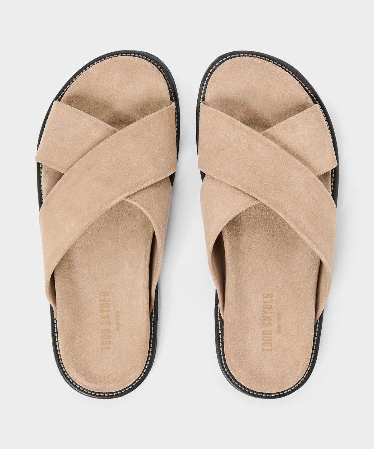 Todd Snyder Nomad Suede Crossover Sandal - Sand