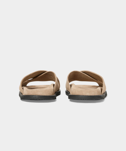 Todd Snyder Nomad Suede Crossover Sandal - Sand