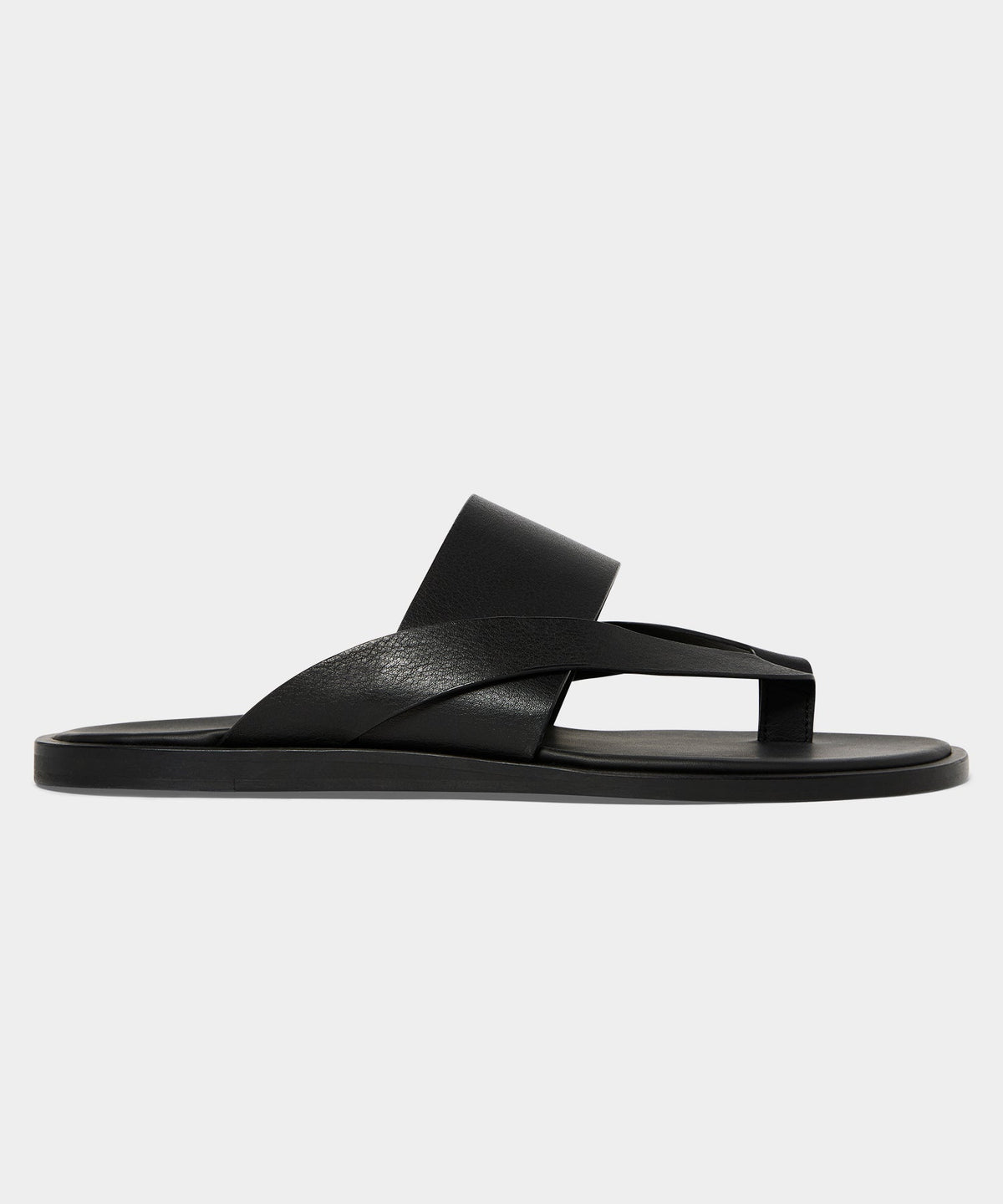 Todd Snyder Porto Leather Crossover Sandal - Black