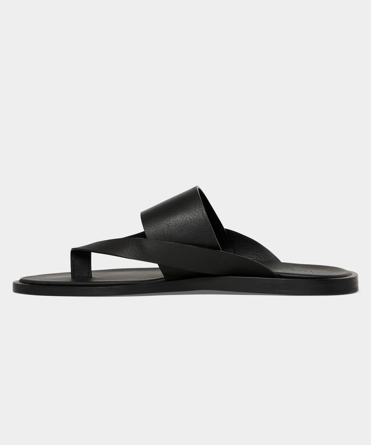 Todd Snyder Porto Leather Crossover Sandal - Black