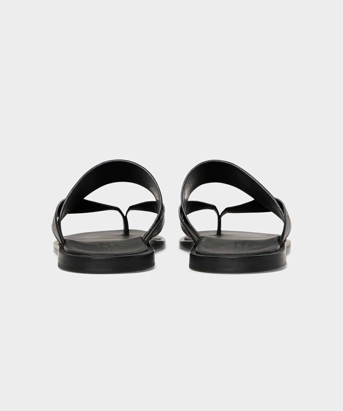 Todd Snyder Porto Leather Crossover Sandal - Black