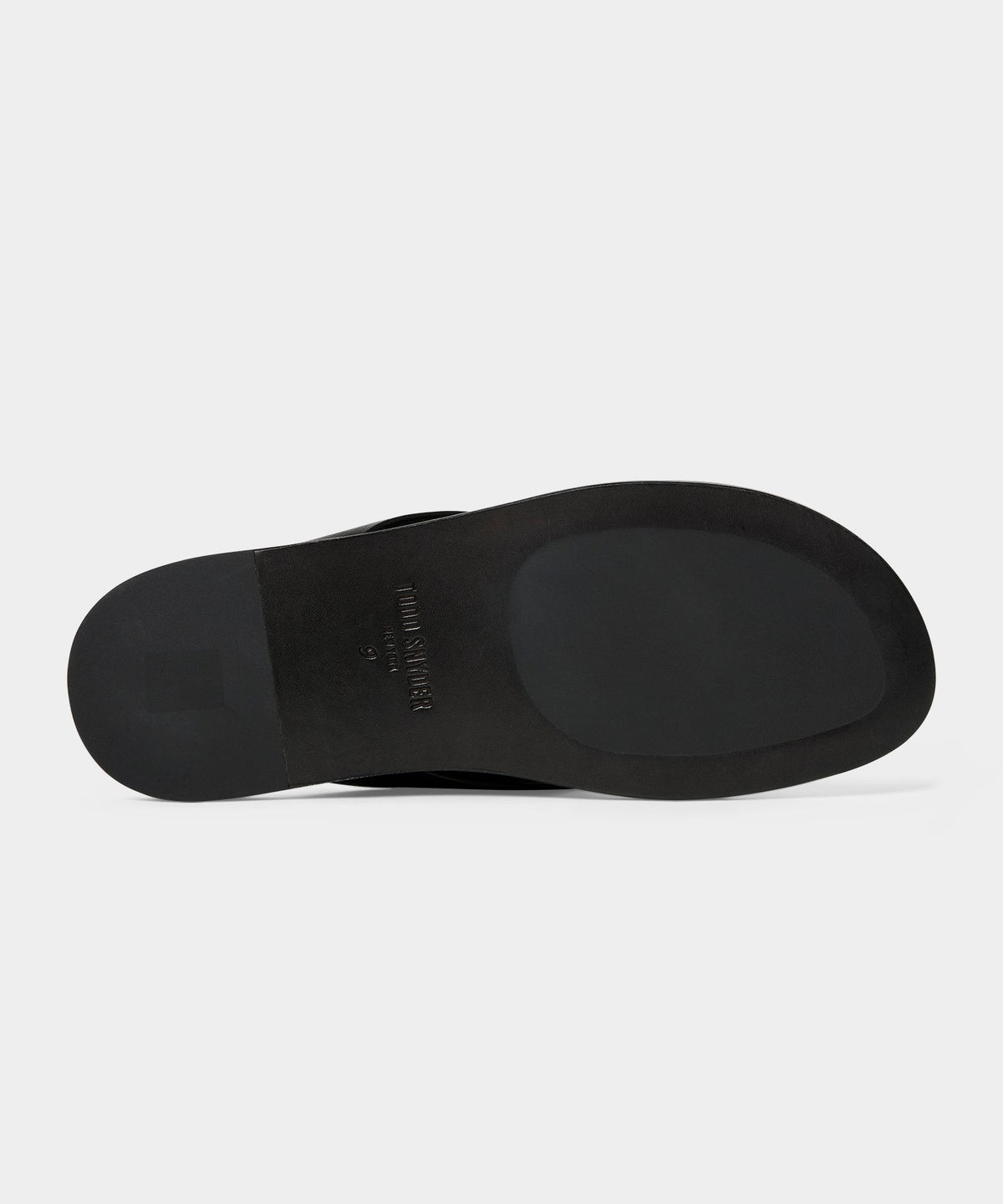 Todd Snyder Porto Leather Crossover Sandal - Black