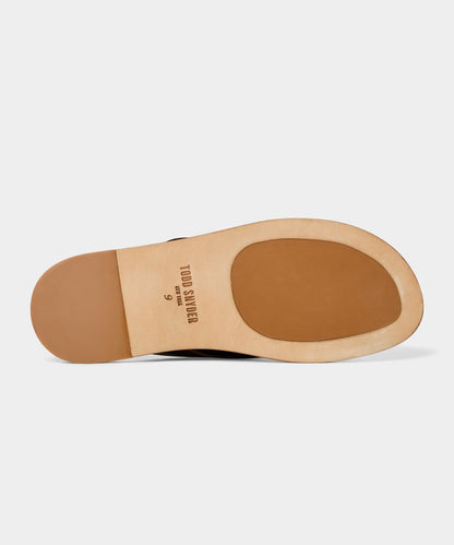 Todd Snyder Porto Leather Crossover Sandal - Brown