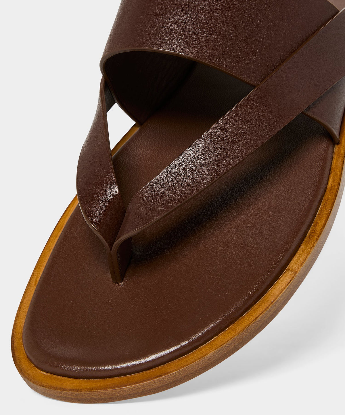 Todd Snyder Porto Leather Crossover Sandal - Brown