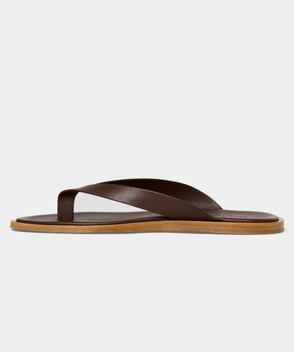 Todd Snyder Porto Leather Thong Sandal - Brown