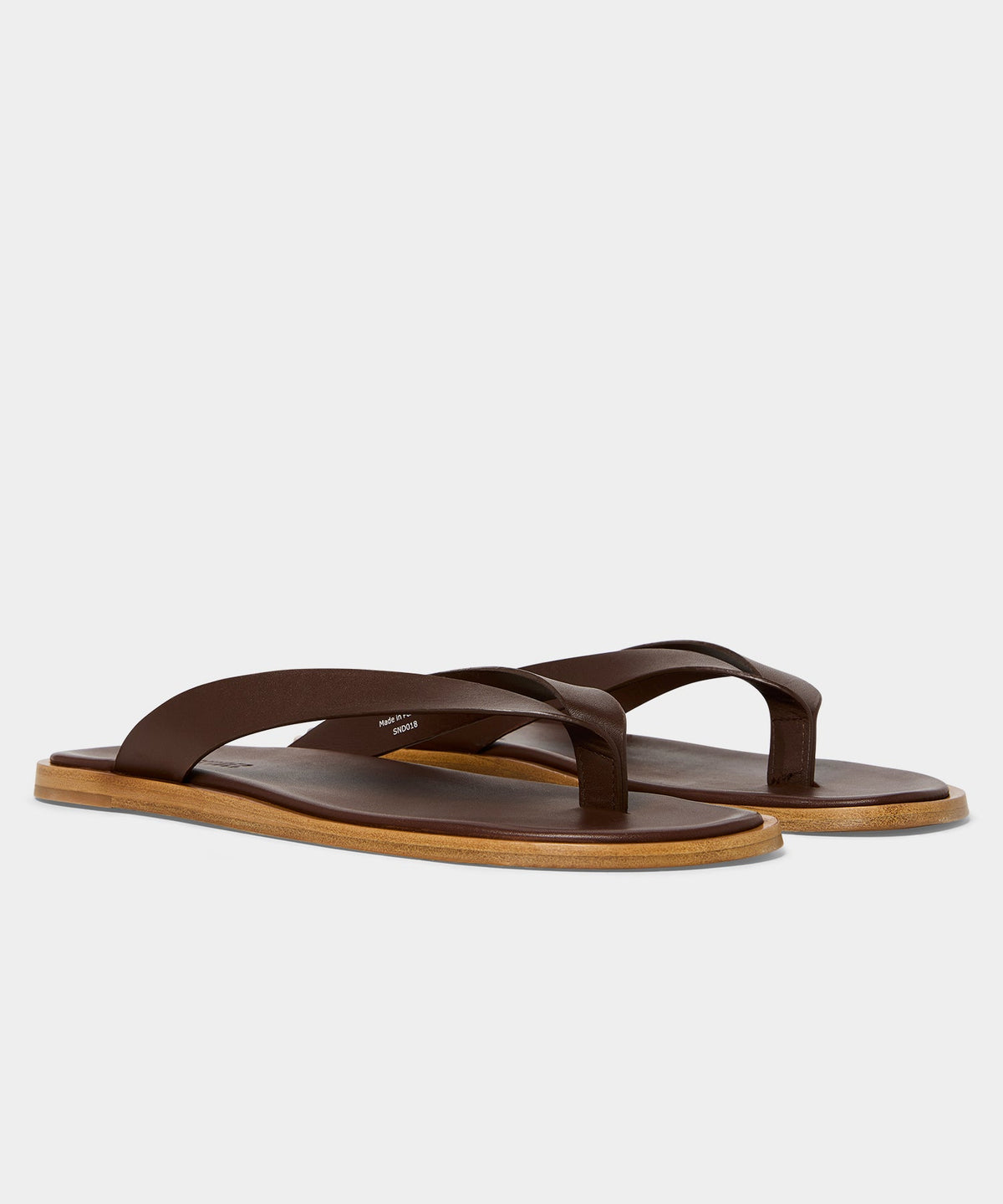 Todd Snyder Porto Leather Thong Sandal - Brown