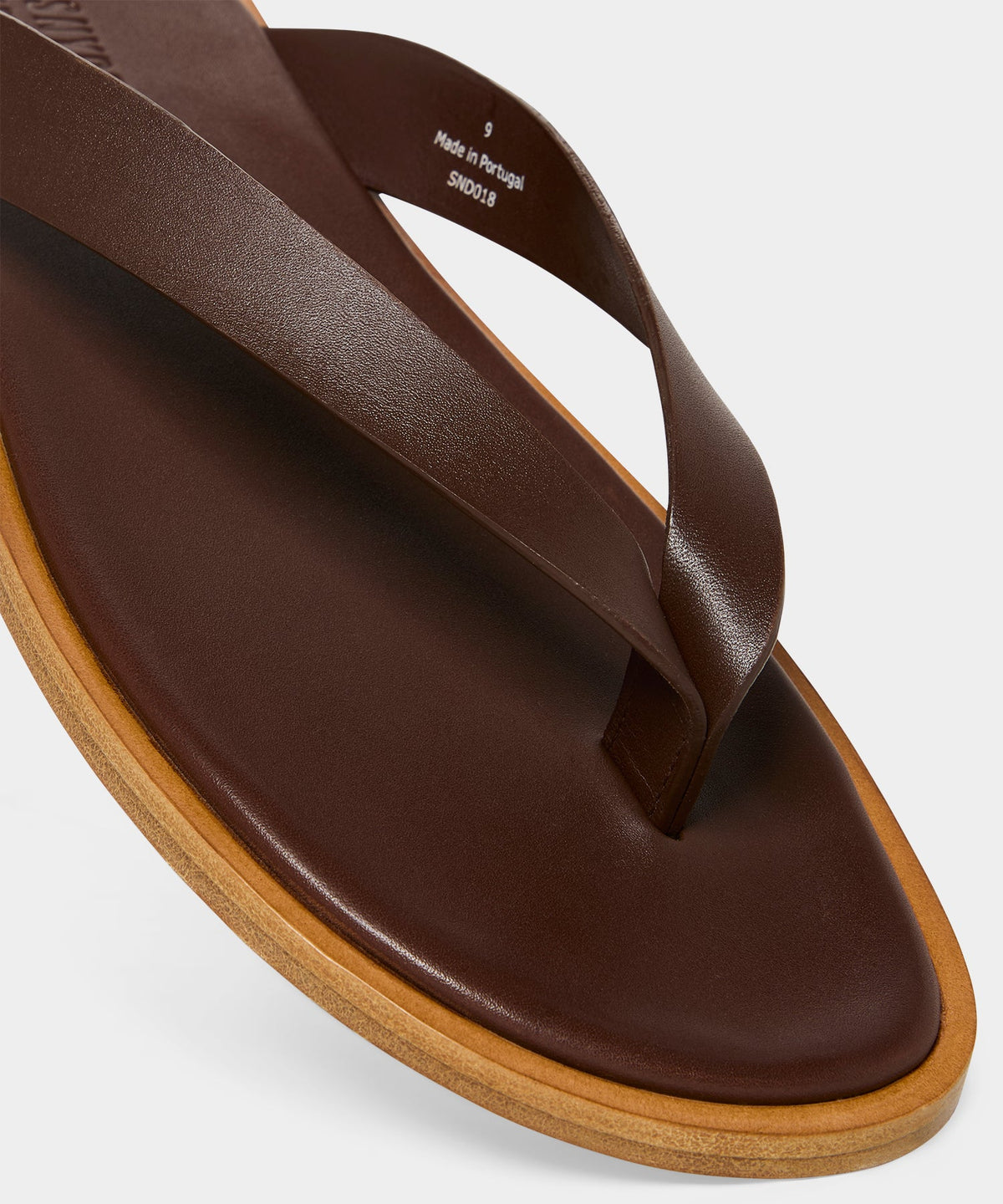 Todd Snyder Porto Leather Thong Sandal - Brown