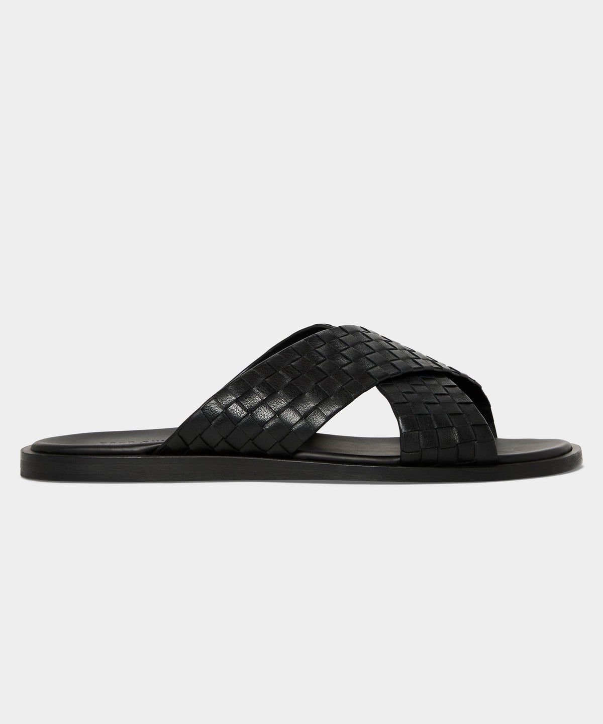 Todd Snyder Porto Woven Leather Sandal - Black