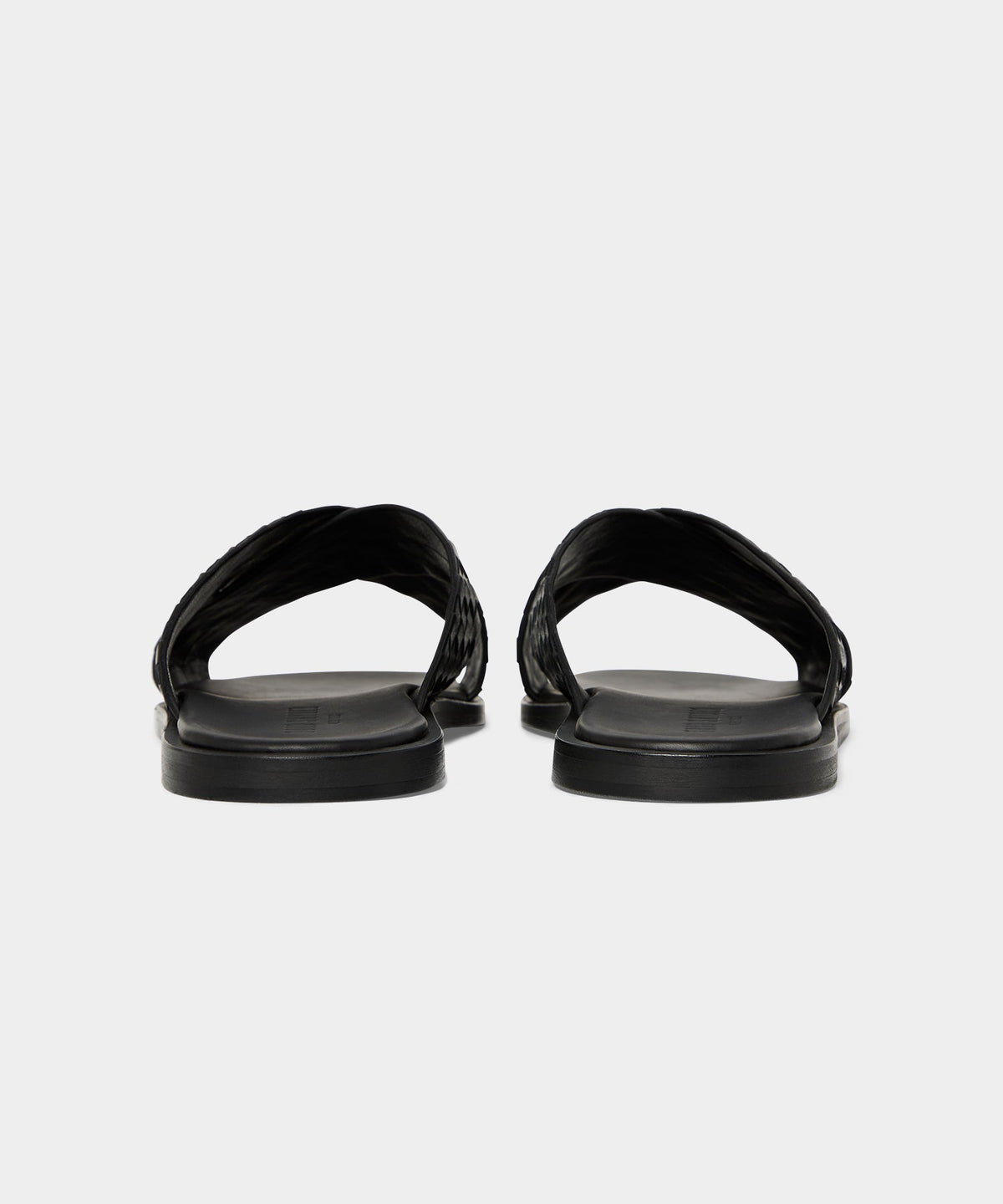 Todd Snyder Porto Woven Leather Sandal - Black
