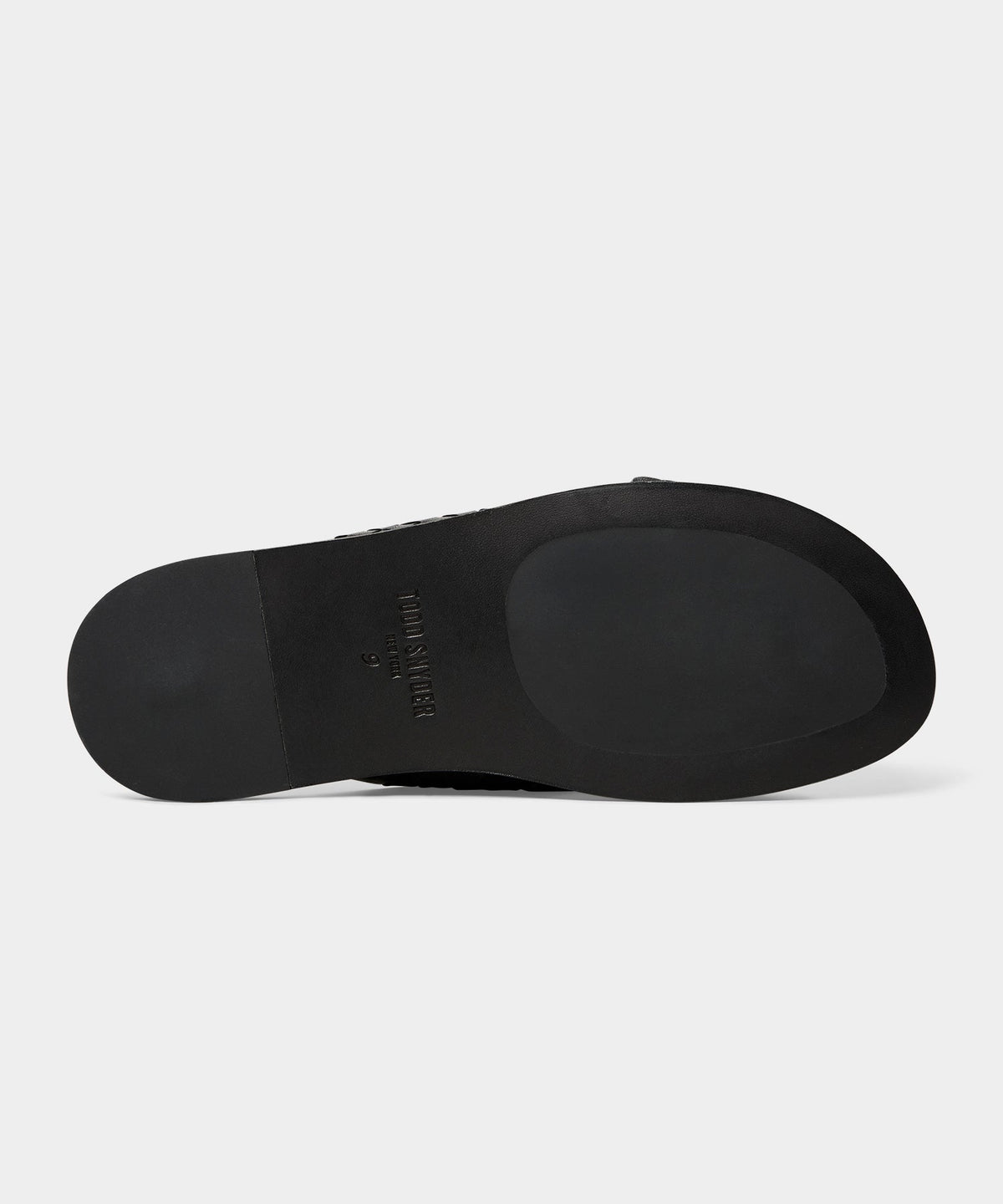 Todd Snyder Porto Woven Leather Sandal - Black