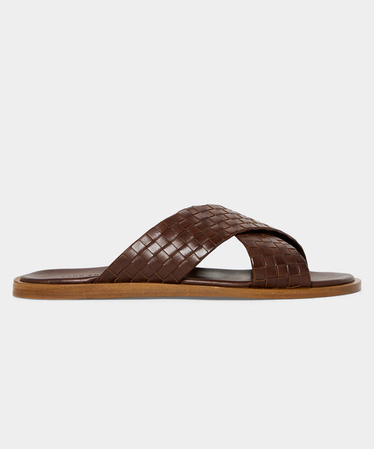 Todd Snyder Porto Woven Leather Sandal - Brown