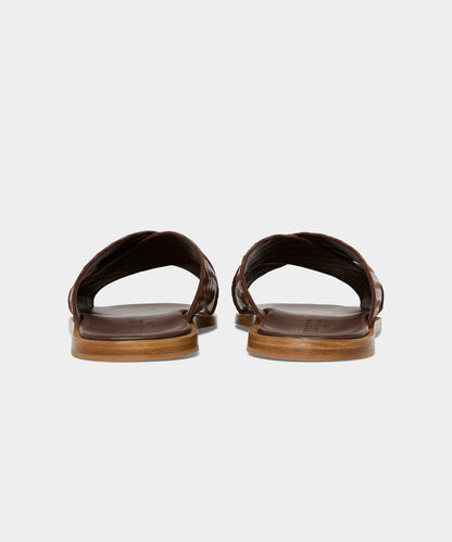 Todd Snyder Porto Woven Leather Sandal - Brown