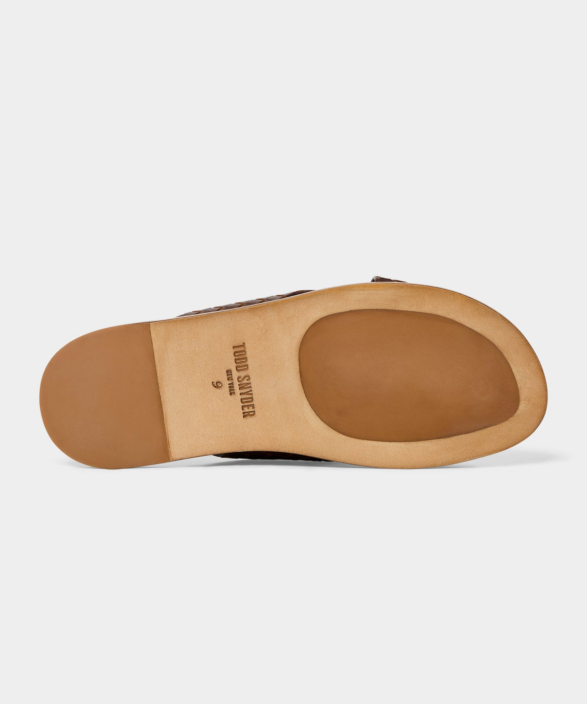 Todd Snyder Porto Woven Leather Sandal - Brown