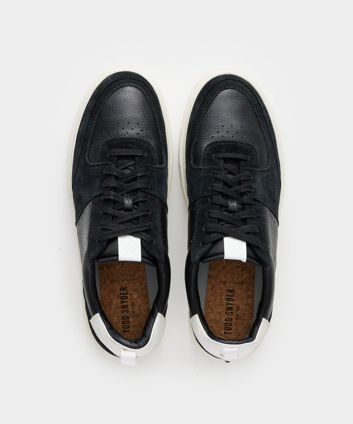 Todd Snyder Tuscan Leather Court Shoe - Black