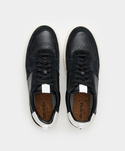 Todd Snyder Tuscan Leather Court Shoe - Black