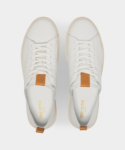 Todd Snyder Porto Leather Court Sneaker - White
