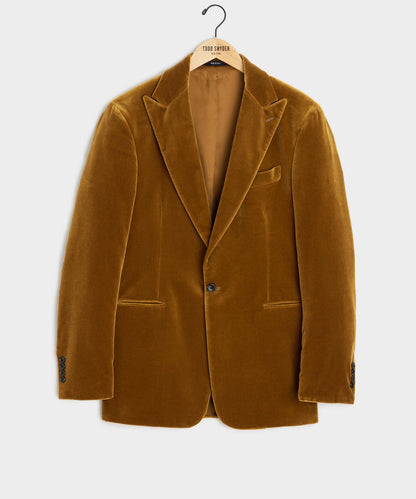 Todd Snyder Italian Velvet Peak Lapel Dinner Jacket - Brass