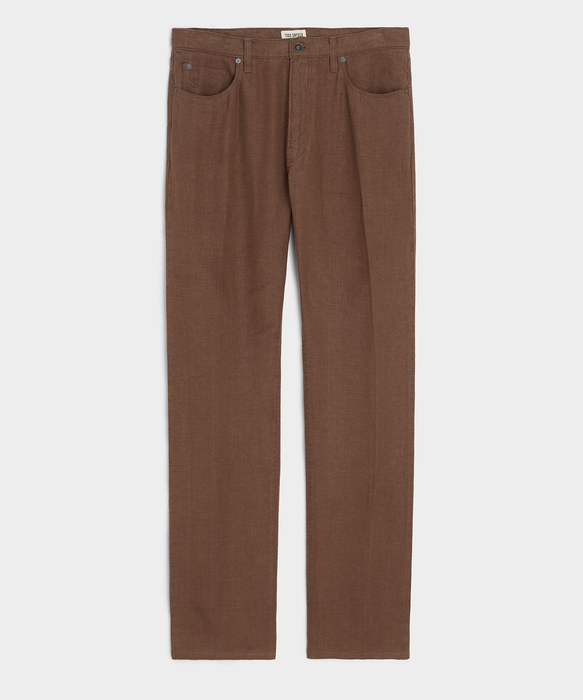 Todd Snyder Straight Fit 5-Pocket Linen Pant - Cigar