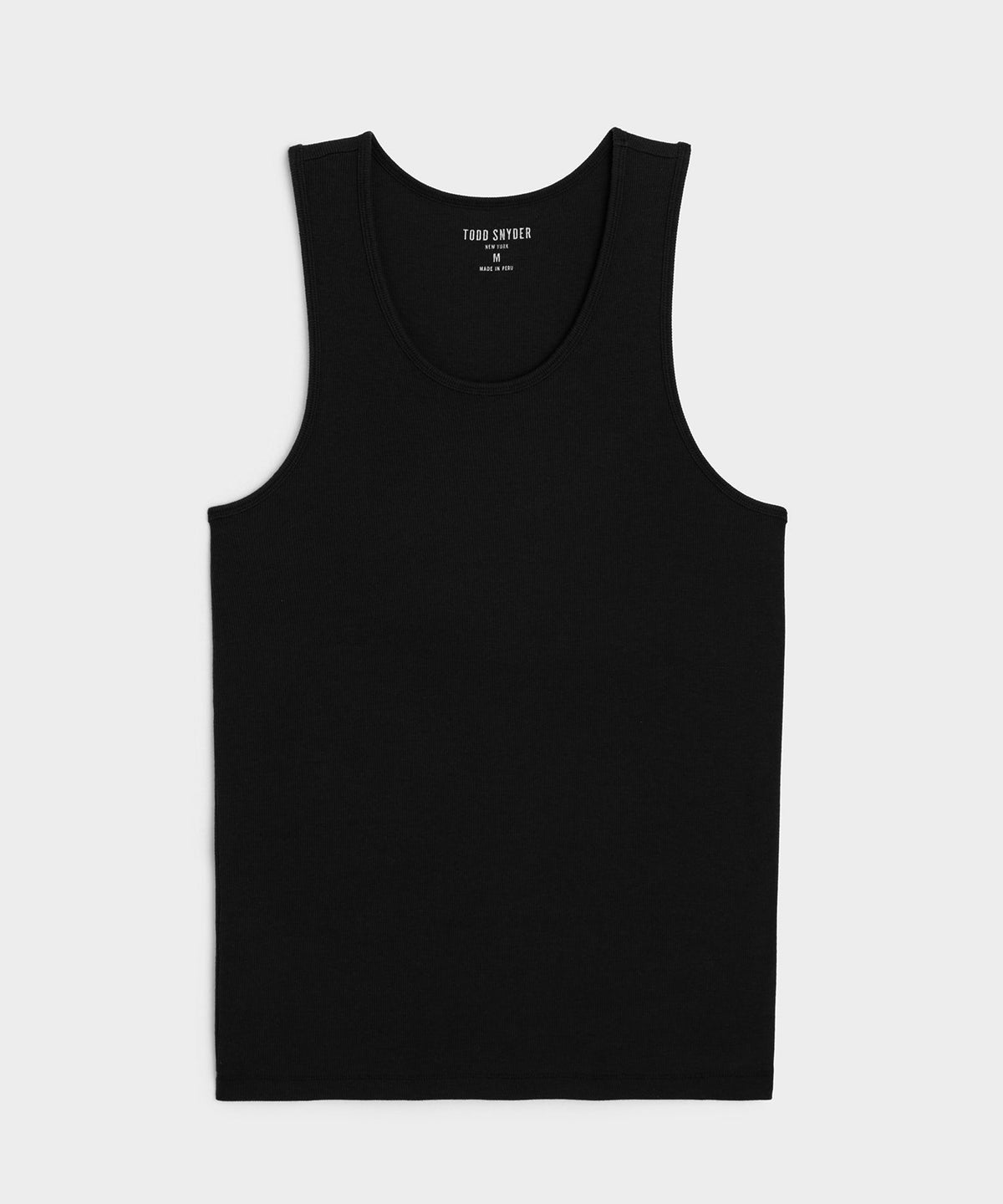 Todd Snyder Slim Ribbed Tank - Black