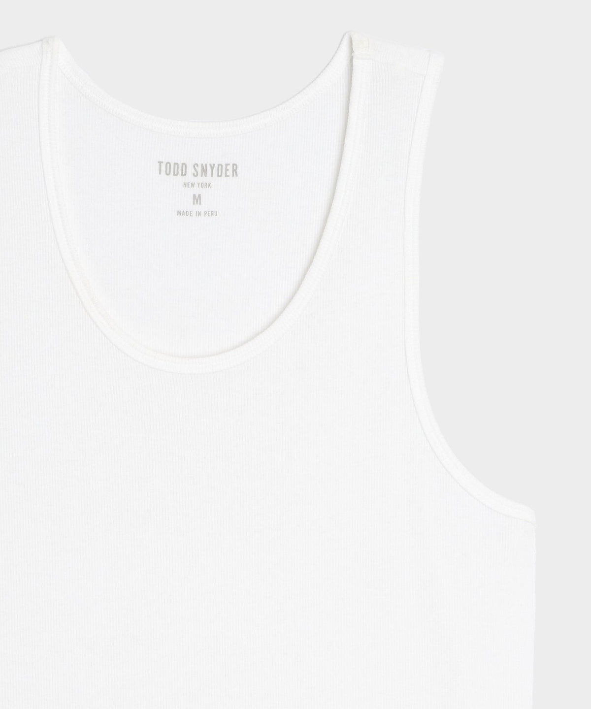 Todd Snyder Slim Ribbed Tank - White