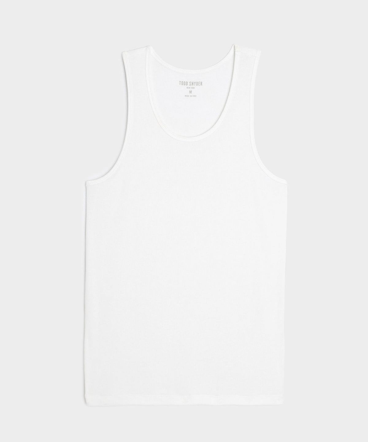 Todd Snyder Slim Ribbed Tank - White