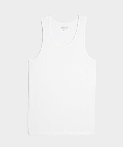 Todd Snyder Slim Ribbed Tank - White