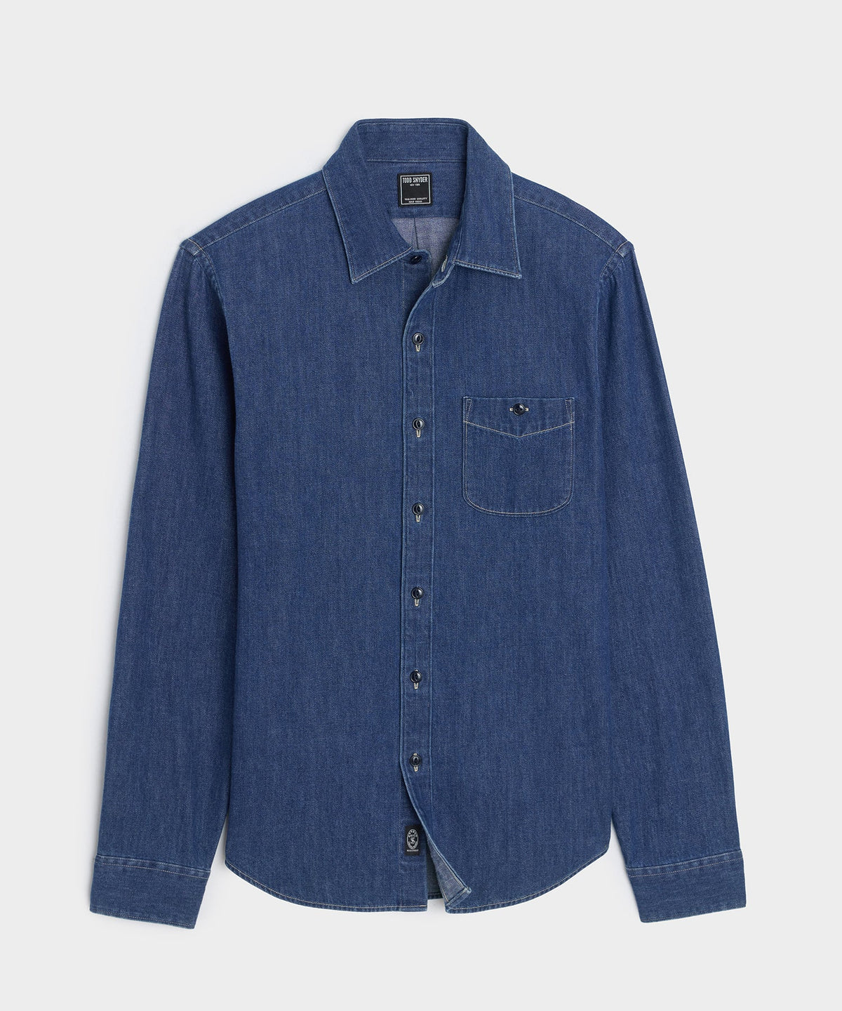 Todd Snyder Denim Point Collar Shirt - Indigo
