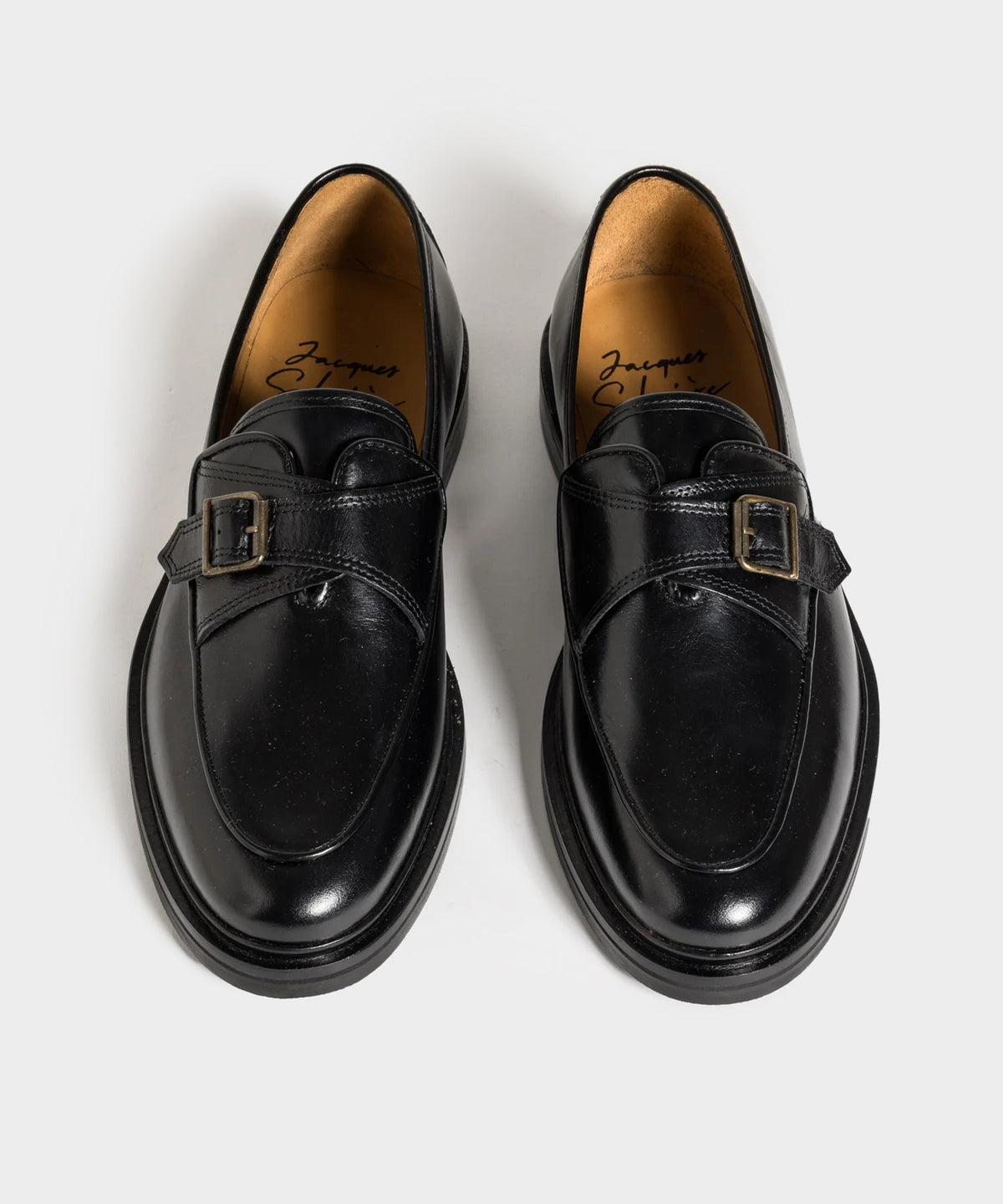 Todd Snyder Jacques Solovière Serge Monk Strap Shoe - Black
