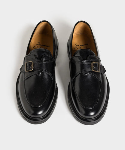Todd Snyder Jacques Solovière Serge Monk Strap Shoe - Black