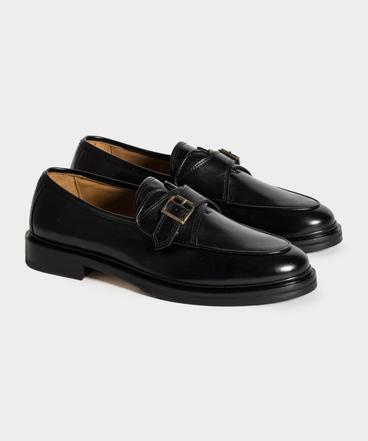 Todd Snyder Jacques Solovière Serge Monk Strap Shoe - Black