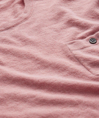 Todd Snyder Cashmere Pocket Tee - Rose Quartz|ROSE QUARTZ