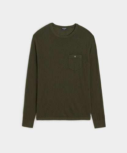 Todd Snyder Premium Cashmere Pocket Tee - Snyder Olive