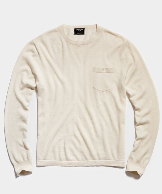 Todd Snyder Premium Cashmere Pocket Tee - Bisque|BISQUE