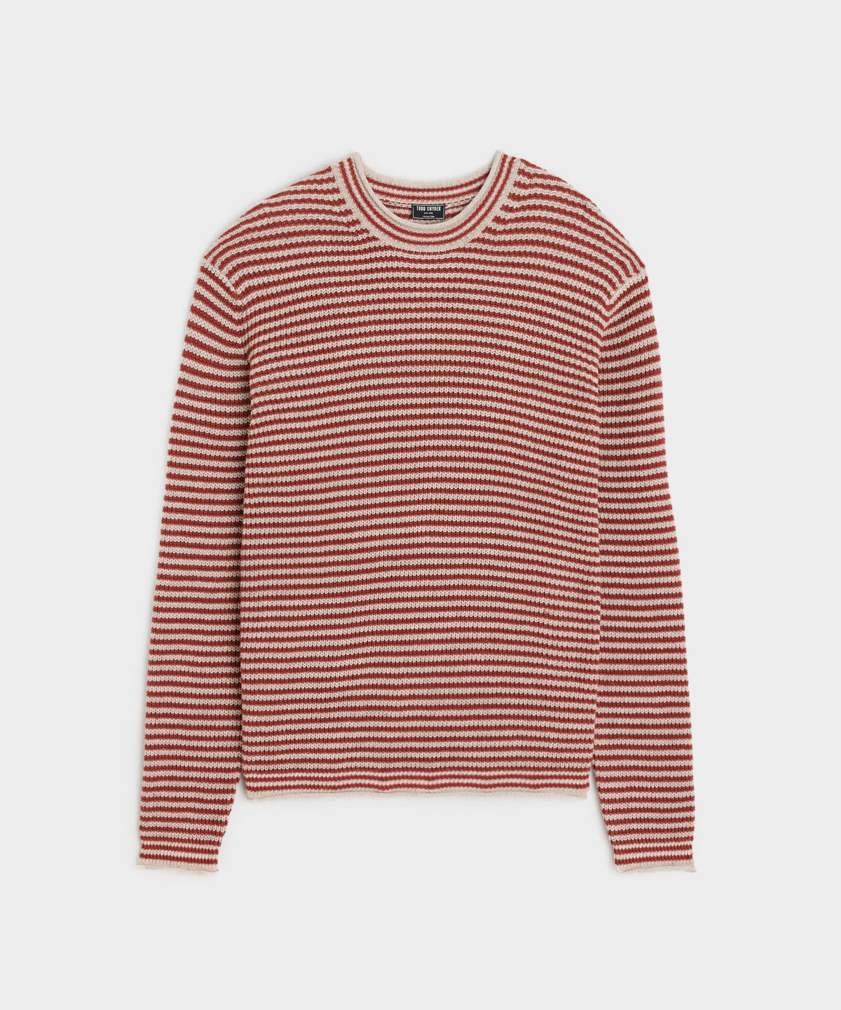 Todd Snyder Linen-Cotton Crewneck - Barn Red