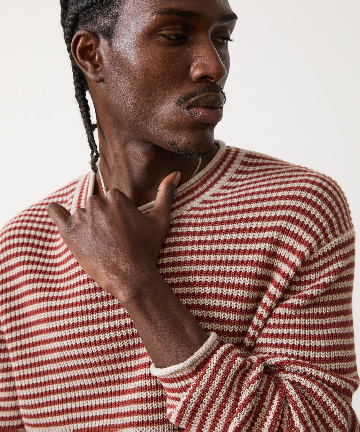 Todd Snyder Linen-Cotton Crewneck - Barn Red
