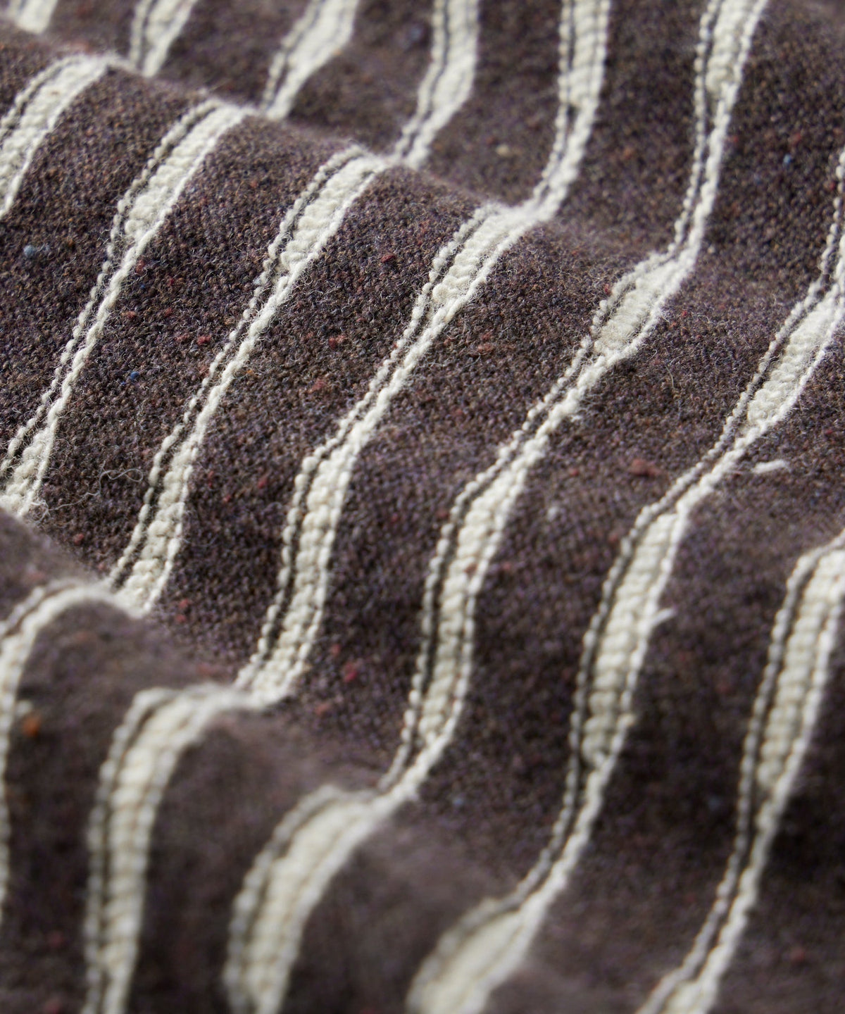 Todd Snyder Wave Stripe Full-Placket Polo - Umber