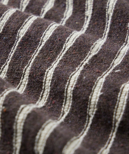 Todd Snyder Wave Stripe Full-Placket Polo - Umber