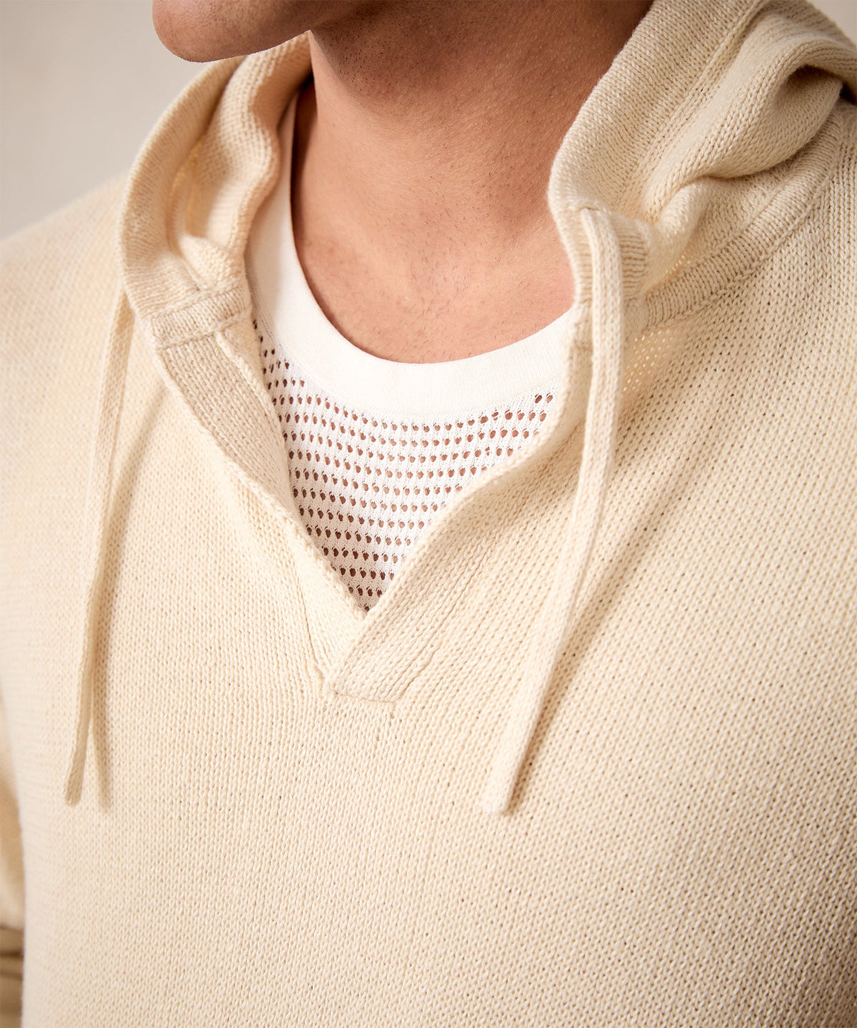 Todd Snyder Linen-Cotton Popover Hoodie - Bisque